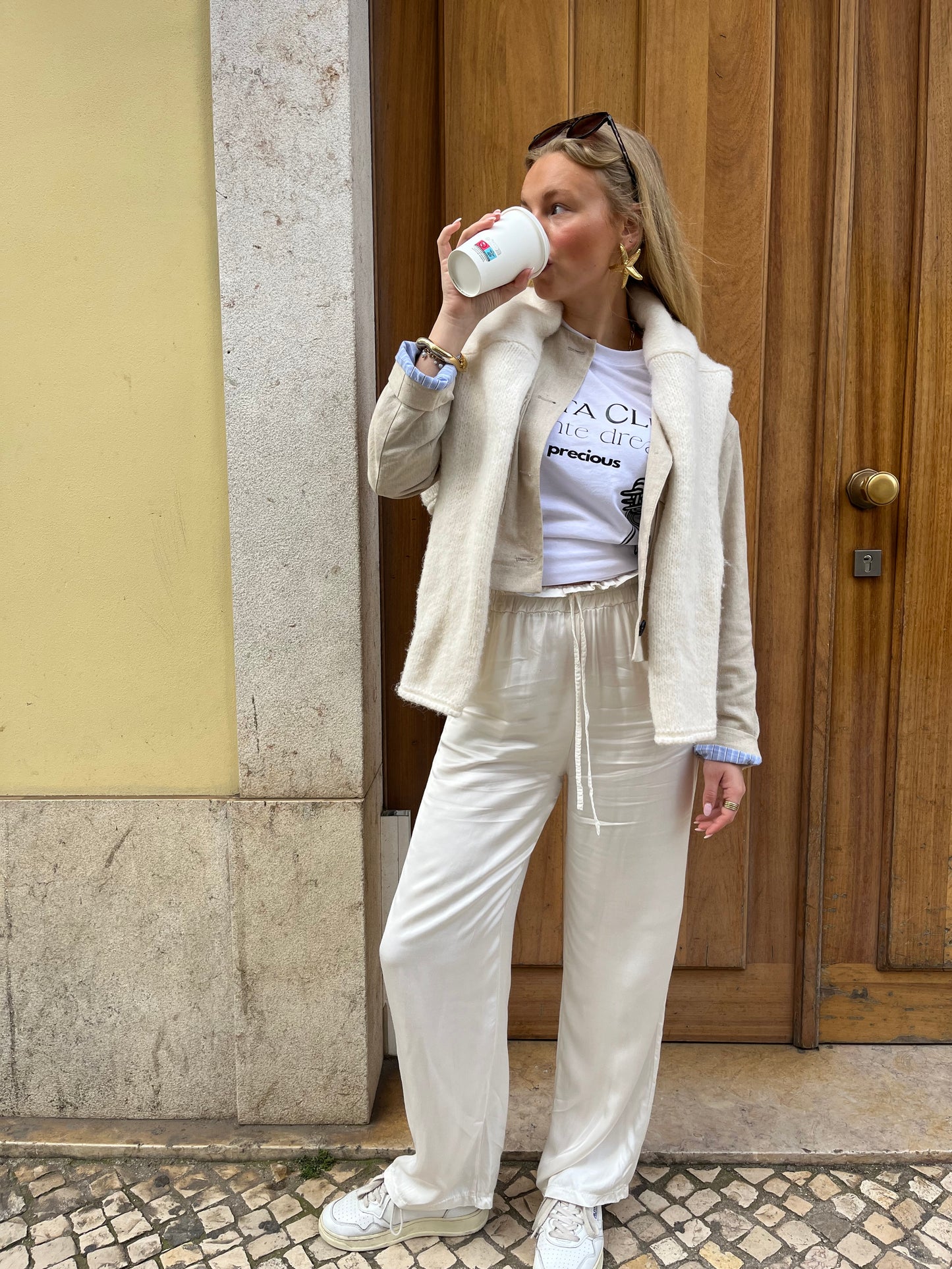 SATIN PANT CREAM