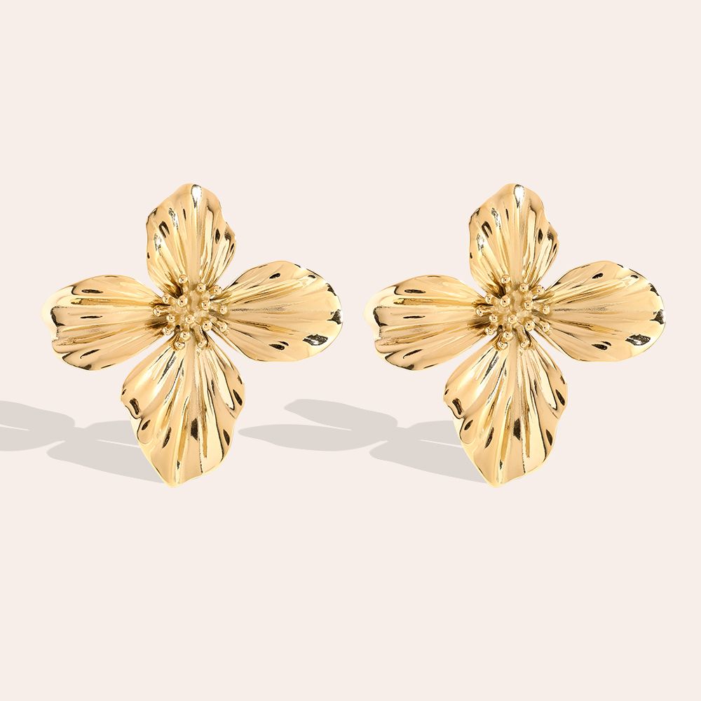 OHRRINGE BLUMEN SILBER