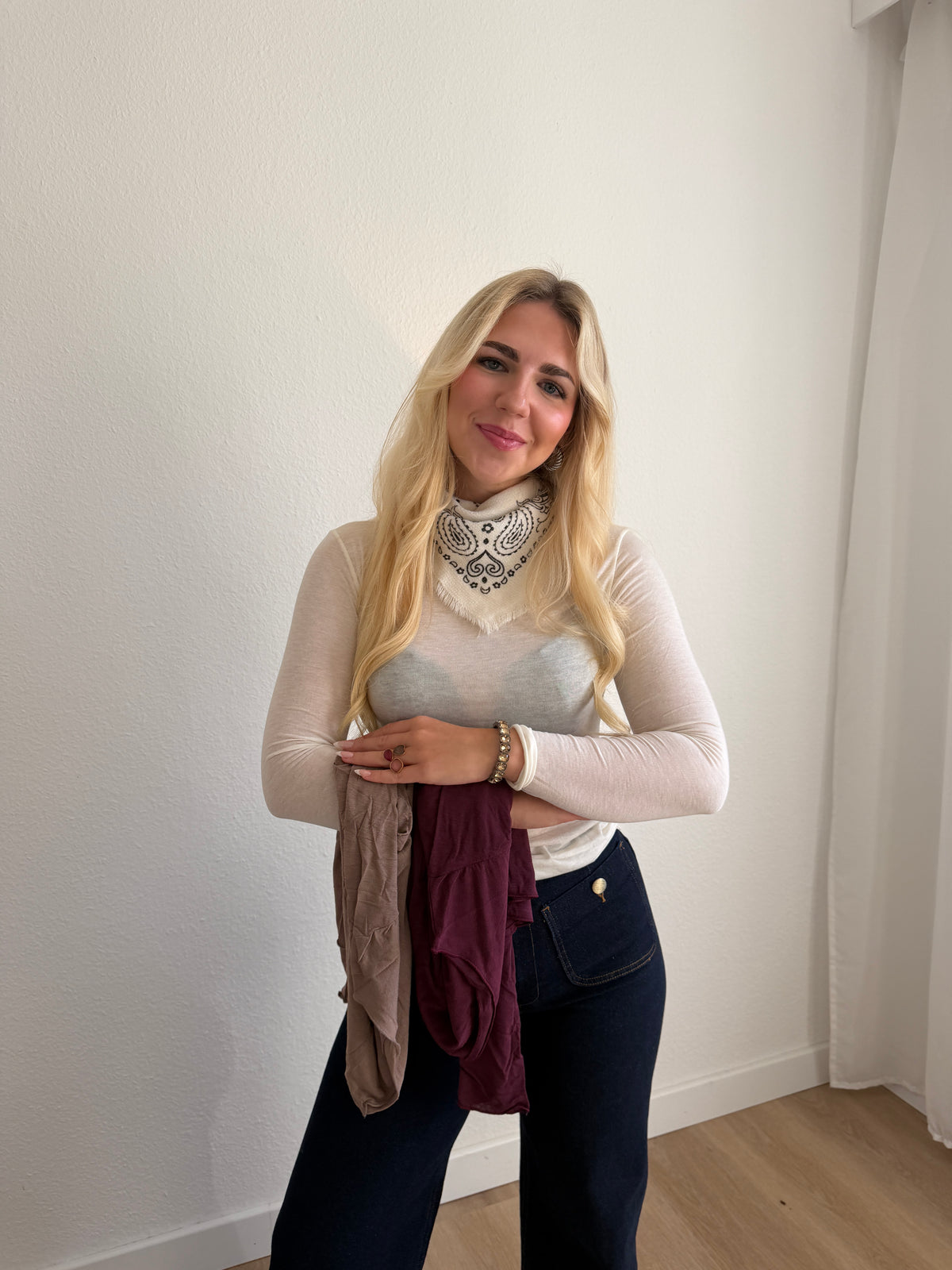 CASHMERE LONG SLEEVE BROWN