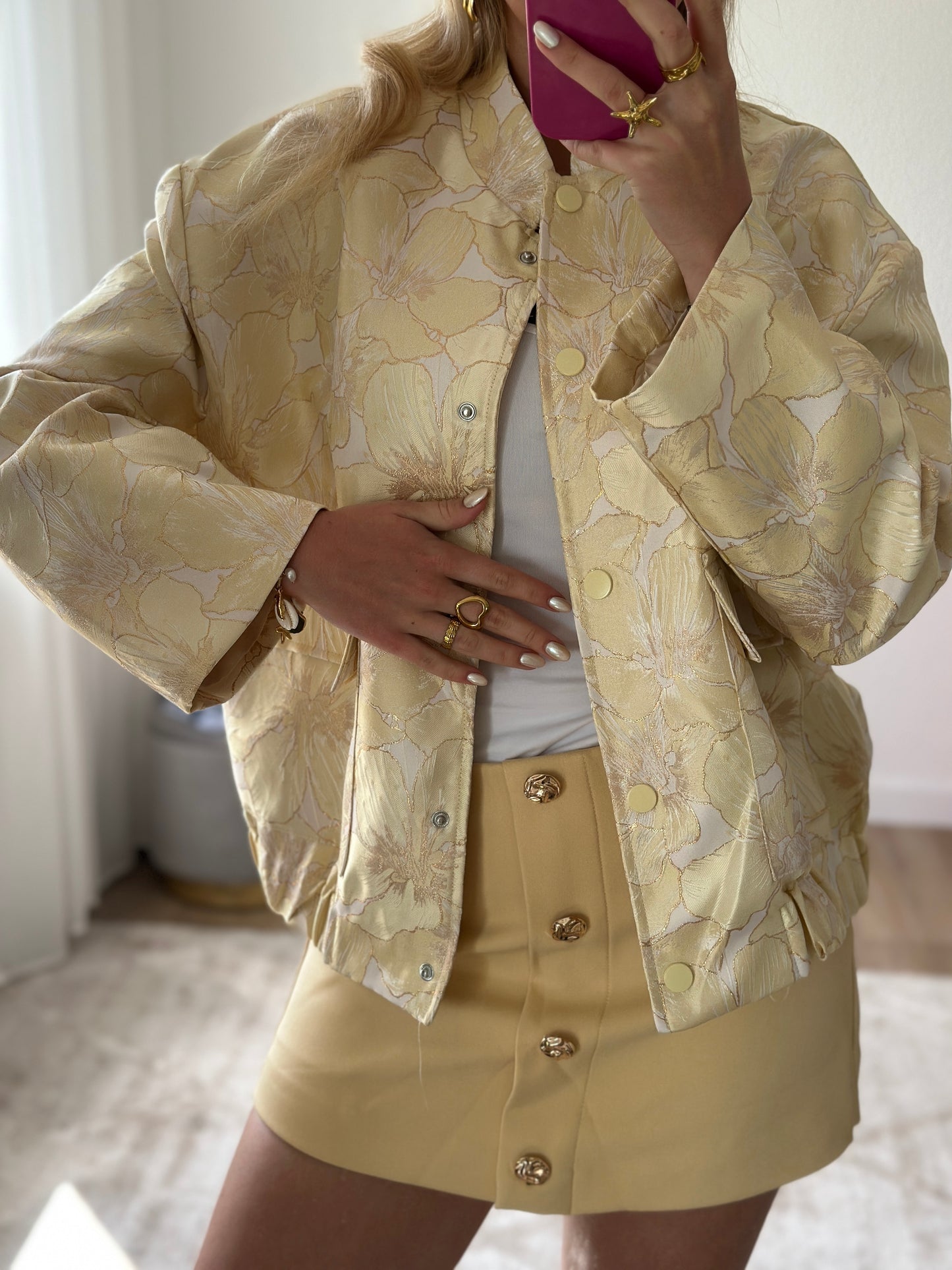 FLOWER BLOUSON BUTTER YELLOW
