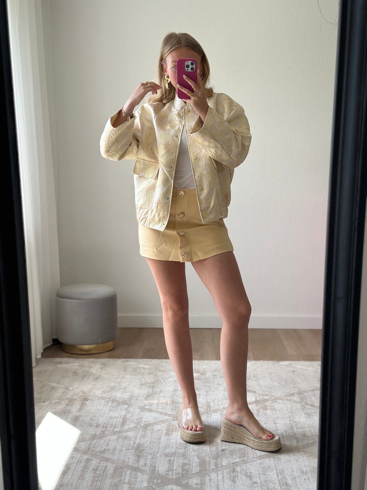 FLOWER BLOUSON BUTTER YELLOW
