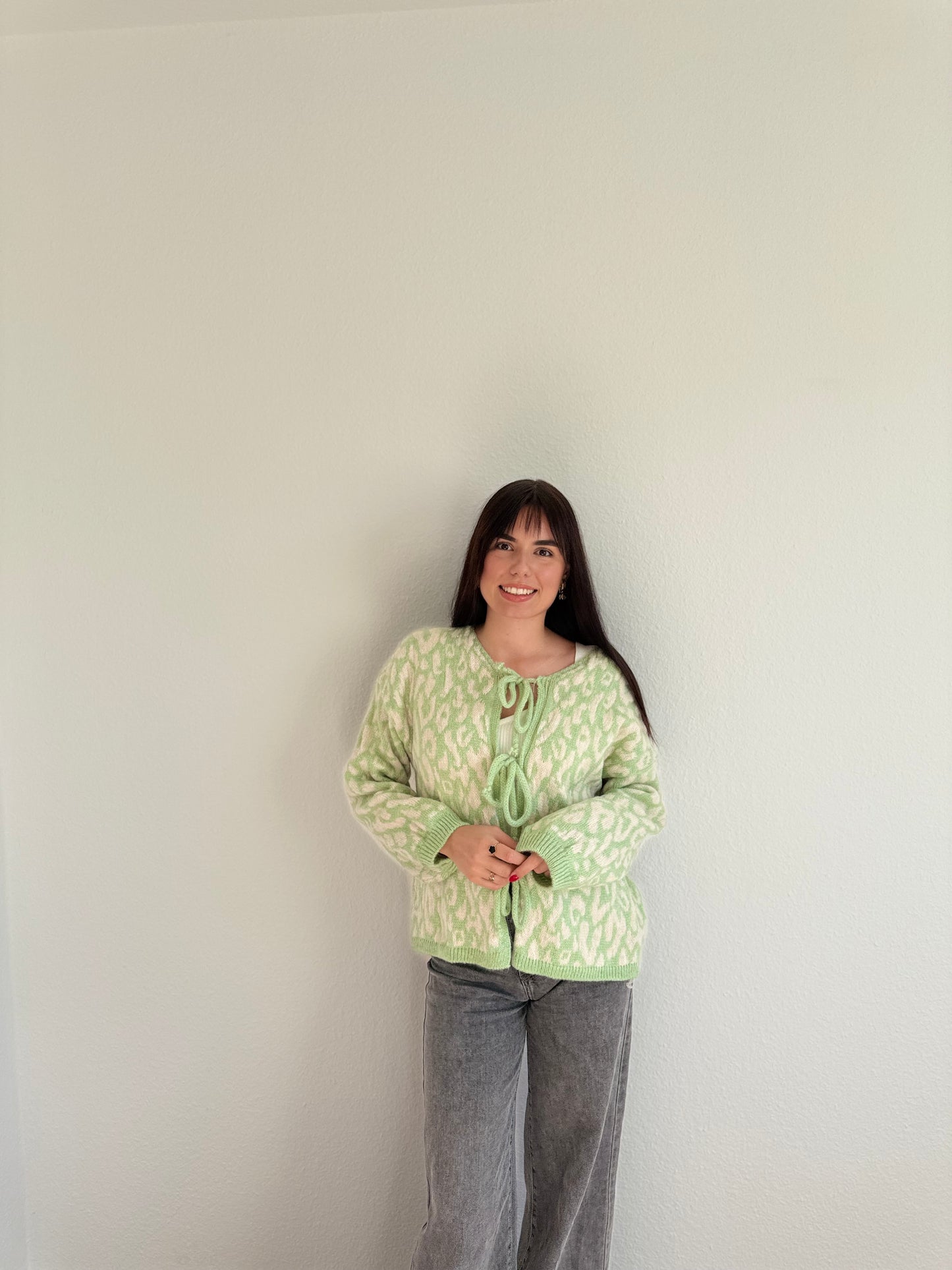 CARDIGAN GRÜN/BEIGE