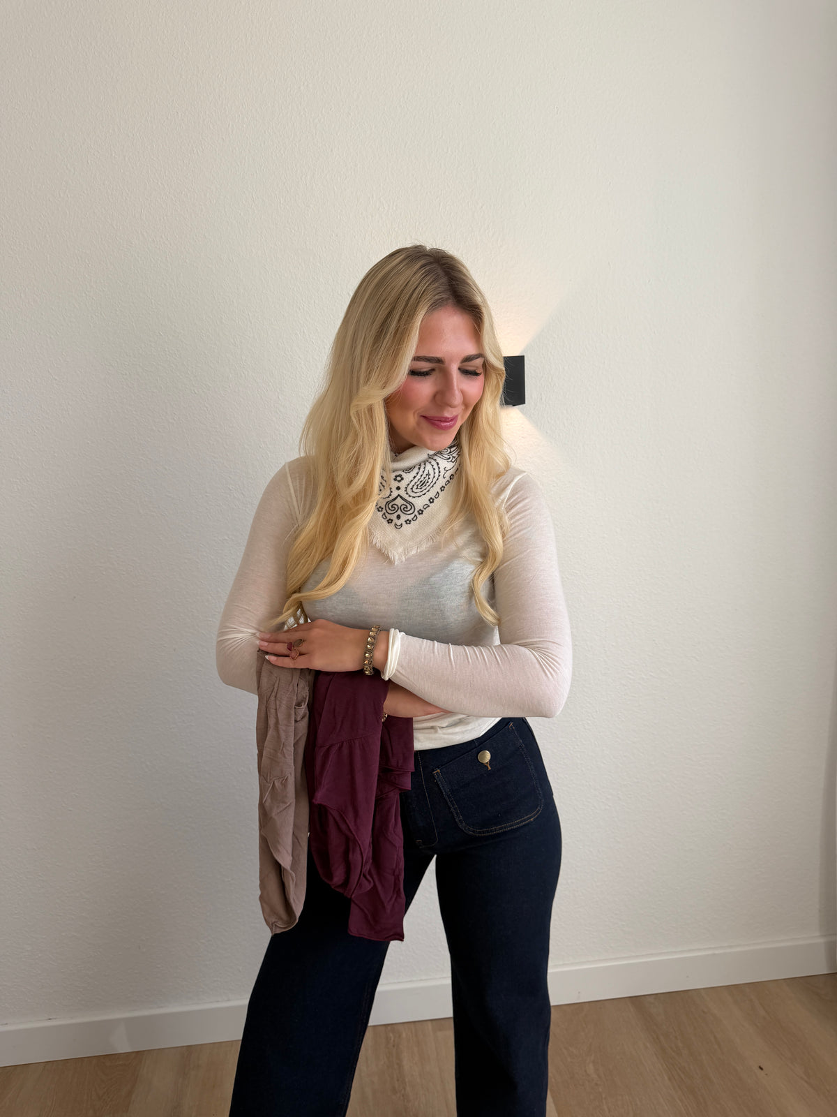 CASHMERE LONG SLEEVE BROWN
