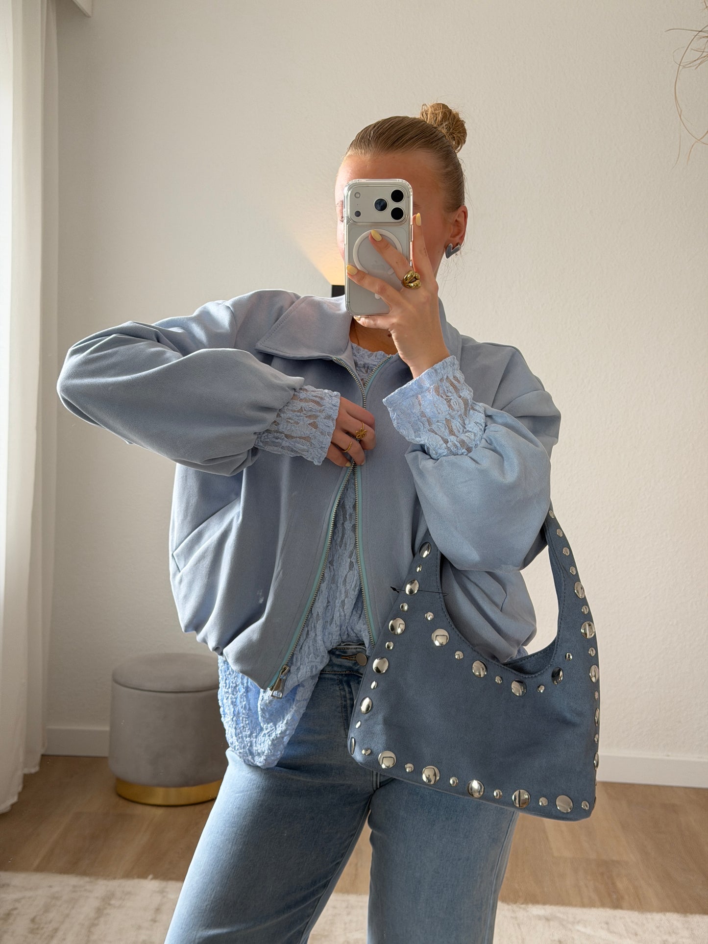HELLBLAUE BOMBERJACKE