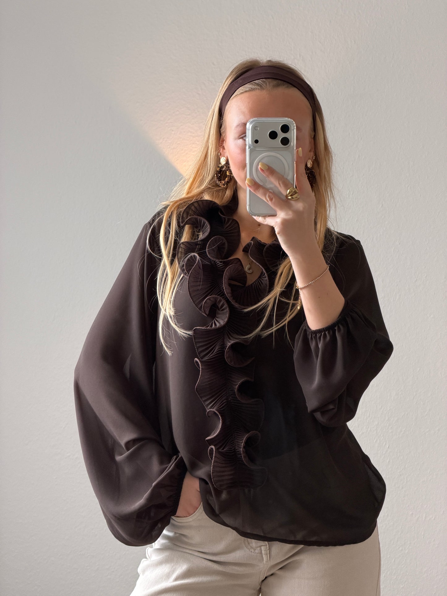 BLUSE MIT RÜSCHEN