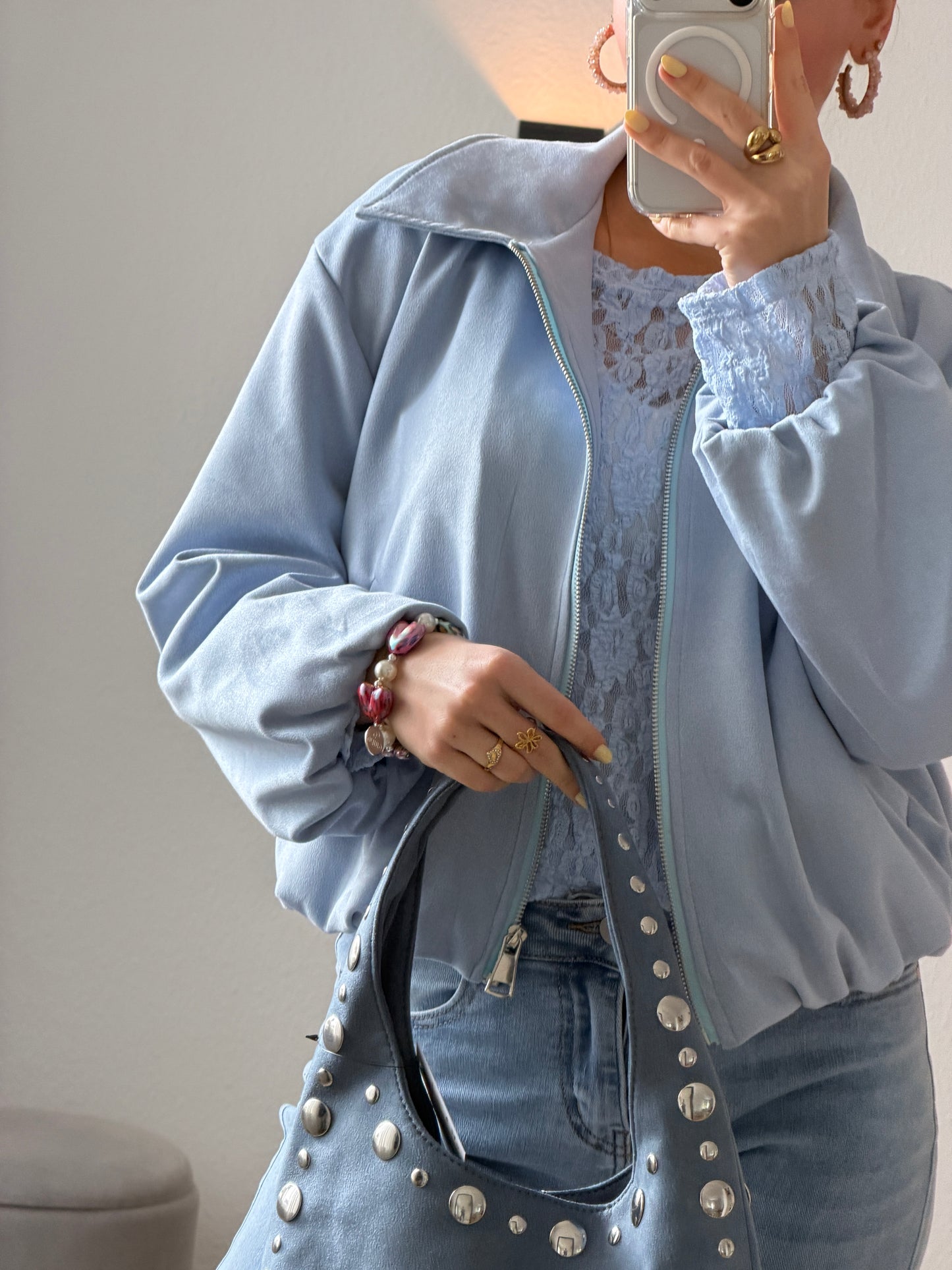 HELLBLAUE BOMBERJACKE