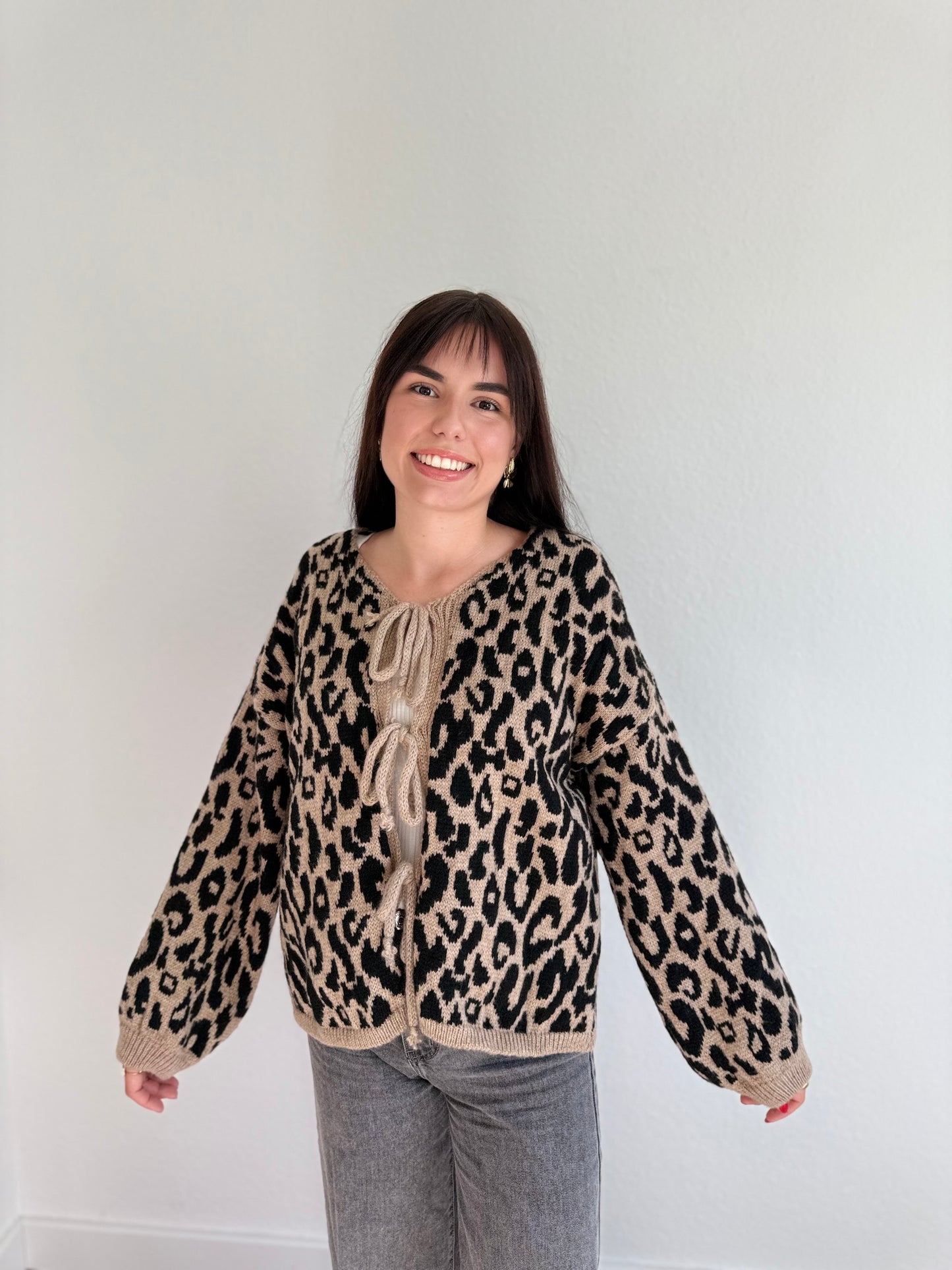 CARDIGAN BRAUN/SCHWARZ