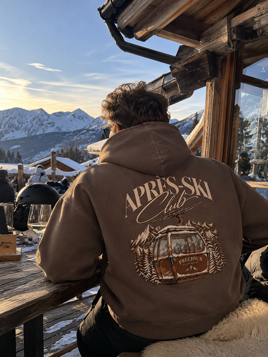 APRÈS CLUB HOODIE - WASHED BROWN