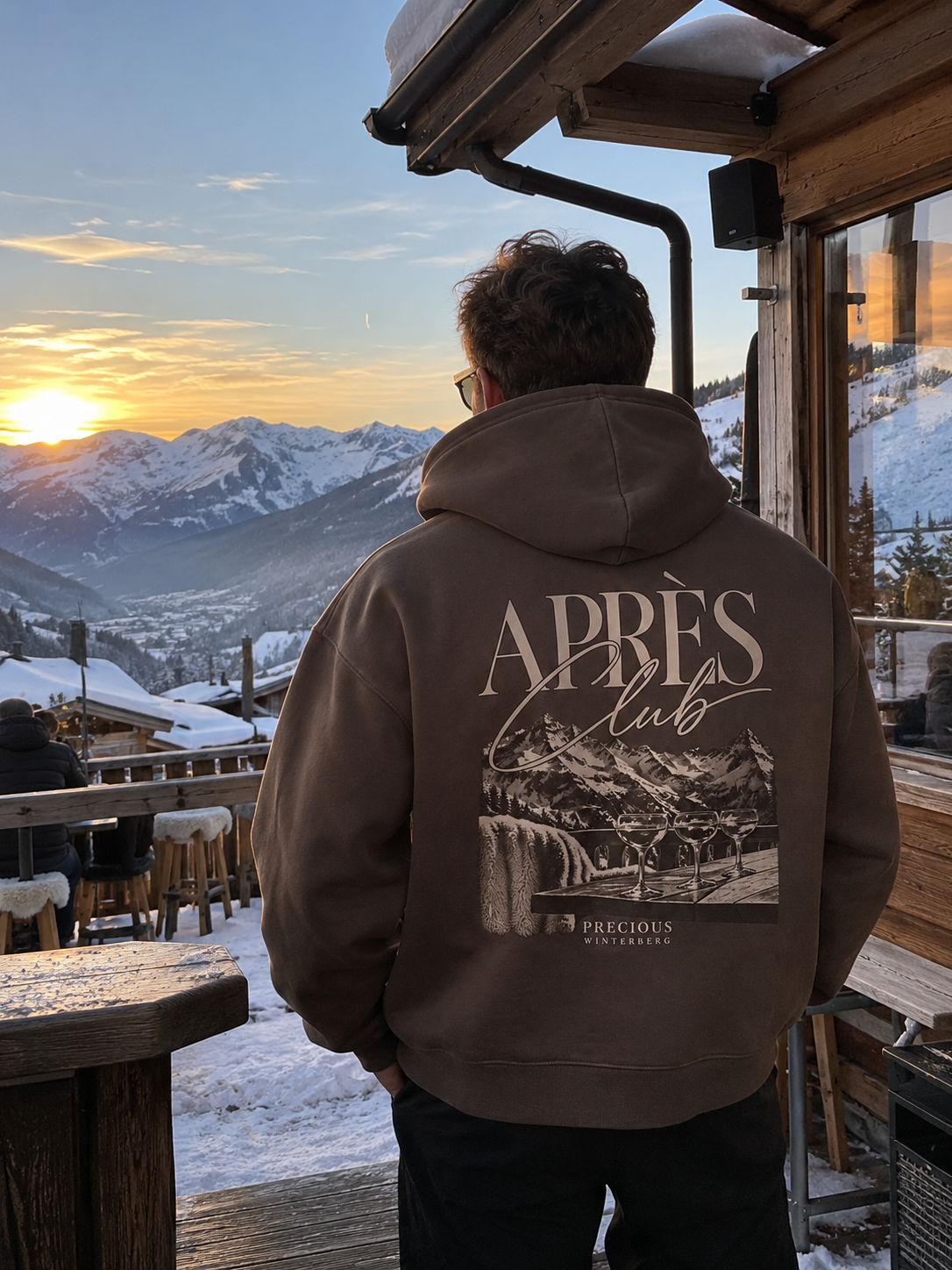 APRÈS SKI HOODIE - WASHED BROWN