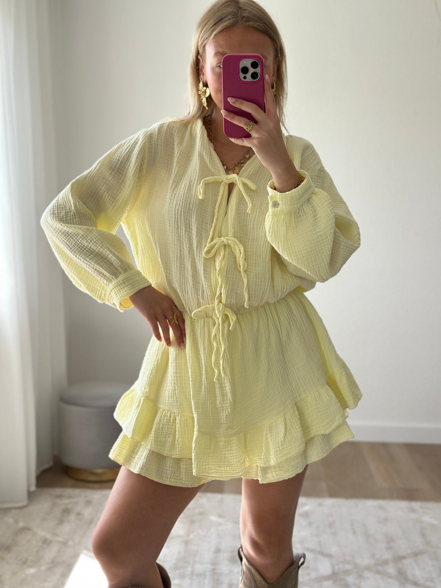WAFFLE JUMPSUIT HONEY